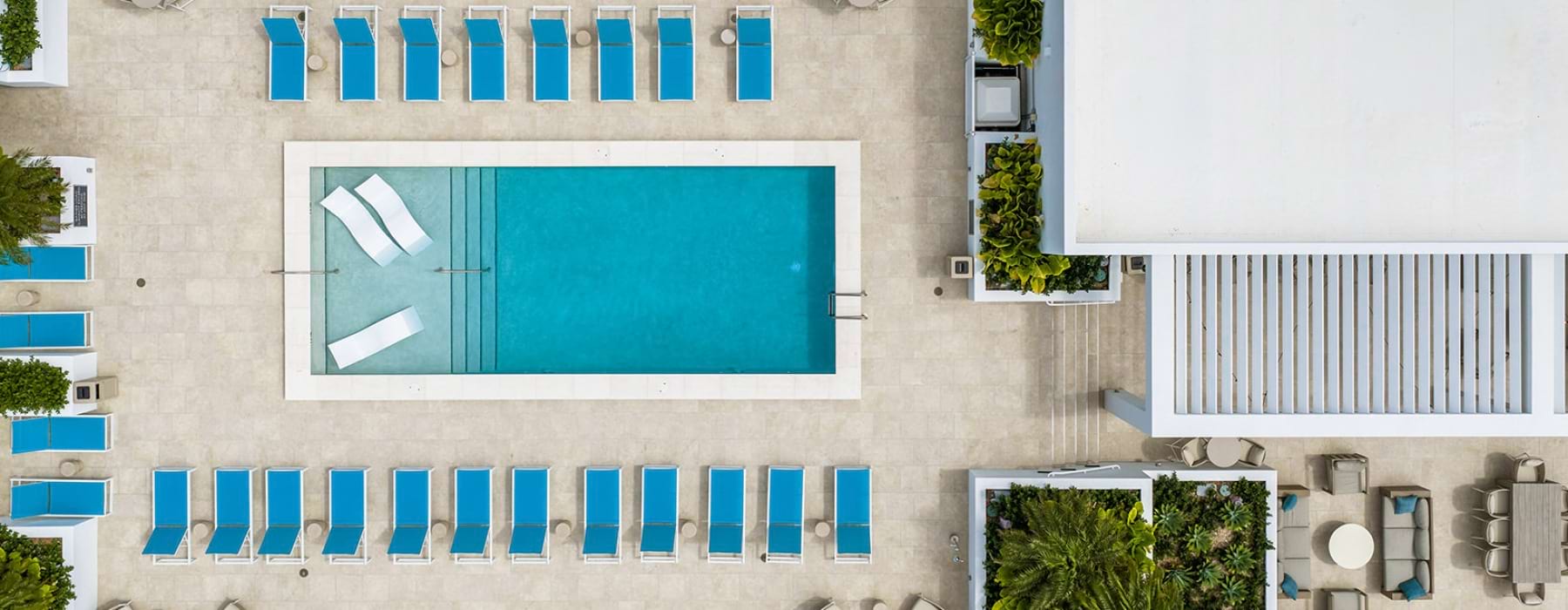 swimming pool in a courtyard